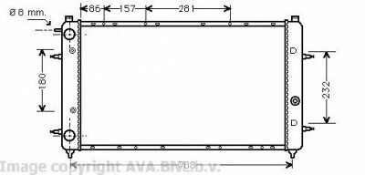 AVA QUALITY COOLING vw2114 -  Радиатор, охлаждение двигателя